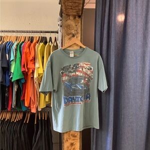 Vintage Daytona The Great American Race Graphic Light Blue T-shirt